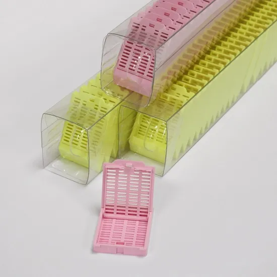 Biopsia de tise de tejido Casete utilizado para la recolección de muestras del departamento de patología del hospital