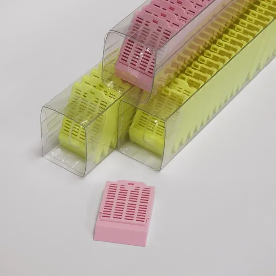 Caja de cassette de biopsia de biopsia de color personalizado de alta calidad utilizada para laboratorio